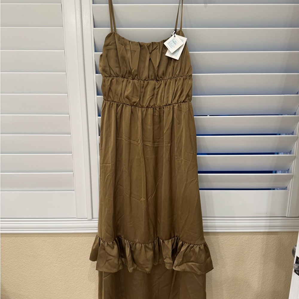 Elegant Brown Maxi Dress